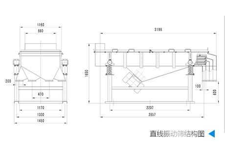 直线振动筛图纸结构图